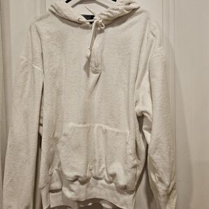 Polo By Ralph Lauren Cozy White Hoodie Sweater Size Large